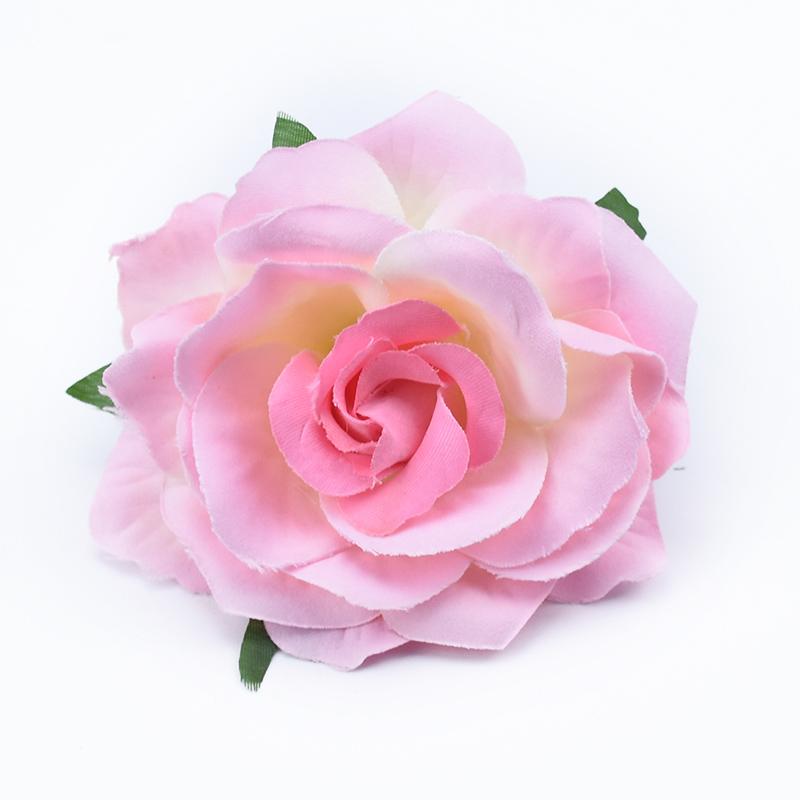 2Pcs 10CM Rose Head Wedding Flower Wall Scrapbook for Home Decor Christmas Garland Silk Flowers Bridal Brooch Artificial Flowers