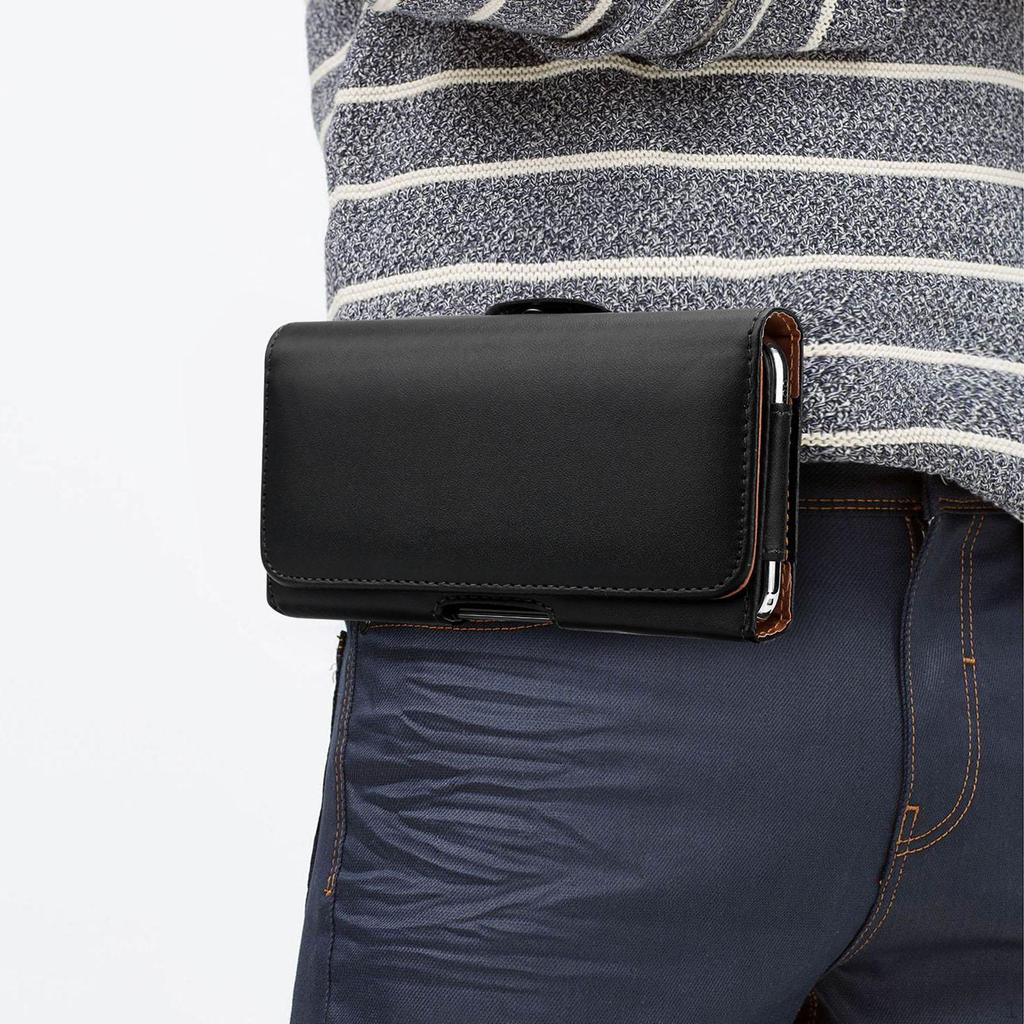 Bolsa de Cintura Masculina com Clipe de Cinto Porta-Celular Bolsa de Cintura Casual para Homens
