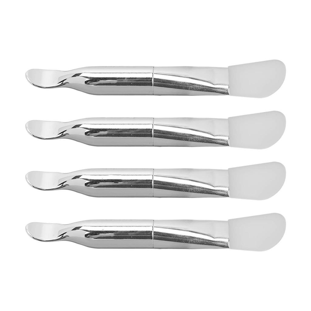 4pcs Face Mask Brushes Set Double Ended Silicone Aluminum Handle Cosmetic Beauty Tool