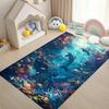 Ozean Delfine Teppich Tiefsee Korallenfisch Muster Weiche Rutschfeste Fußmatte Wohnzimmer Schlafzimmer Kinder Heimdekoration Teppich