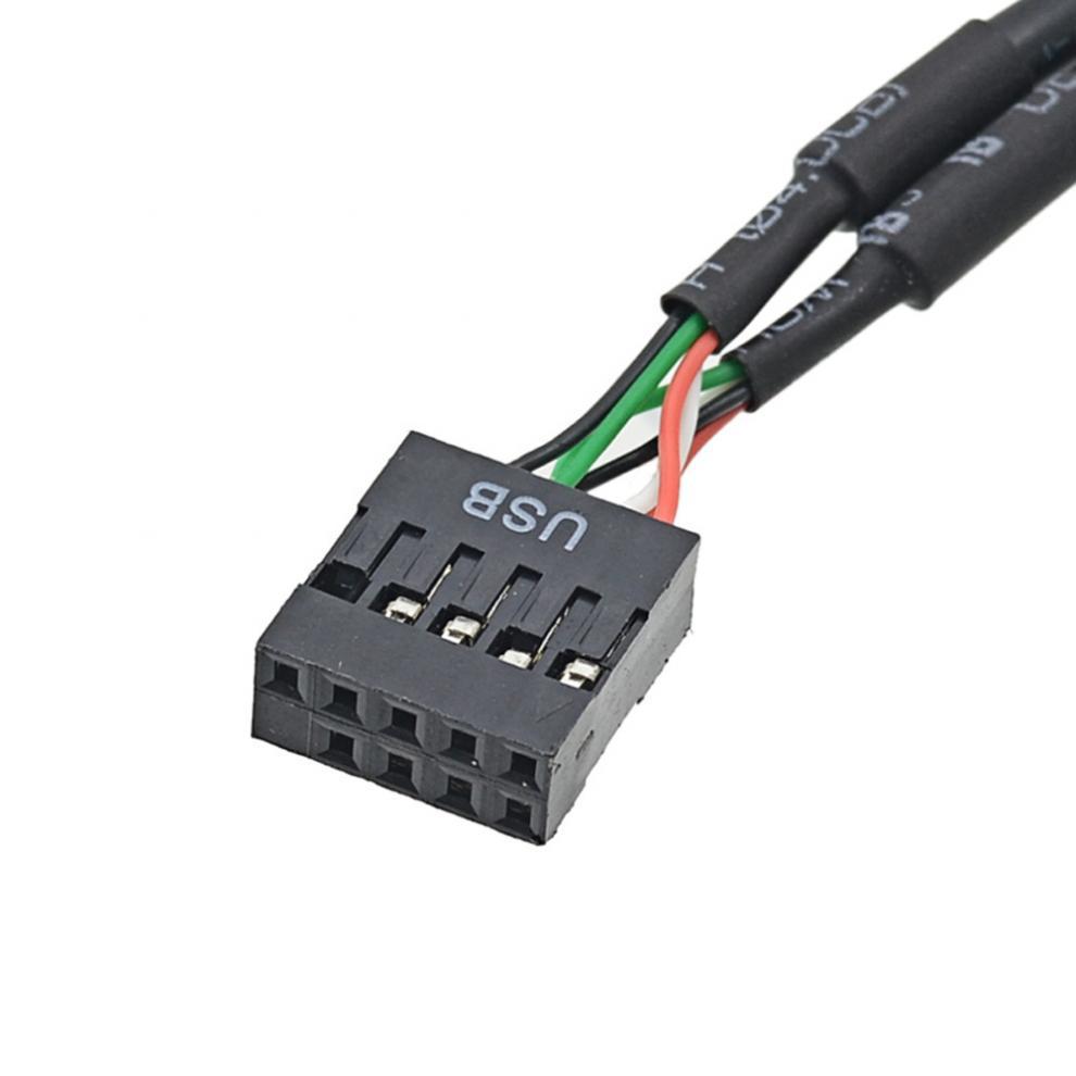 3.5" USB 3.0 Drive Bay Front Panel: 19-Pin/9-Pin to U3+U2 High-Speed Adapter, 4 Ports (2 USB 3.0 + 2 USB 2.0)