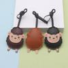 Cute Goat PU Leather Keychain Durable Cute Key Ring Bag Pendant for Women Car Key Holder Daily Use Gift