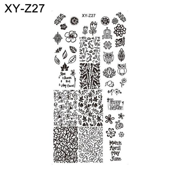 DIY vánoční styl nail art razítko šablona šablony razítka na manikúru