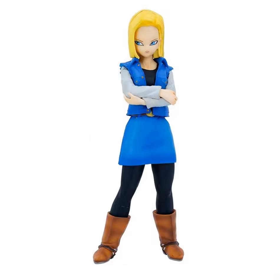 22CM Anime Dragon Ball Z Android 17 18 Figure Android 18 PVC Action Figures Collection Model Toys for Children Christmas Gifts