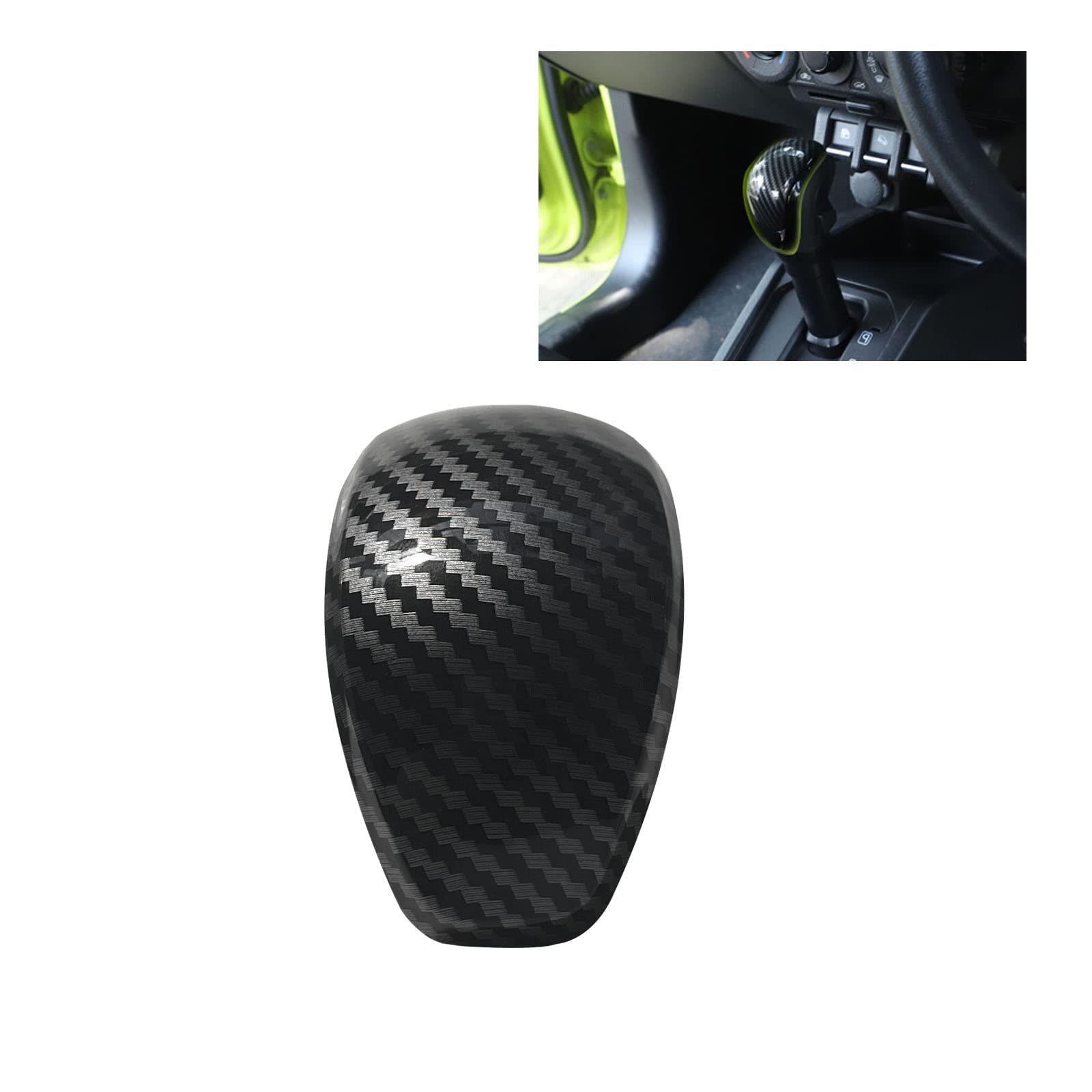 

BAIYIUER Shift Knob Cover for Suzuki Sierra 2018 Transmission Shift Grip Side Gear Shift Knob Parking Gear Lever Carbon Fiber Interior Custom Dress