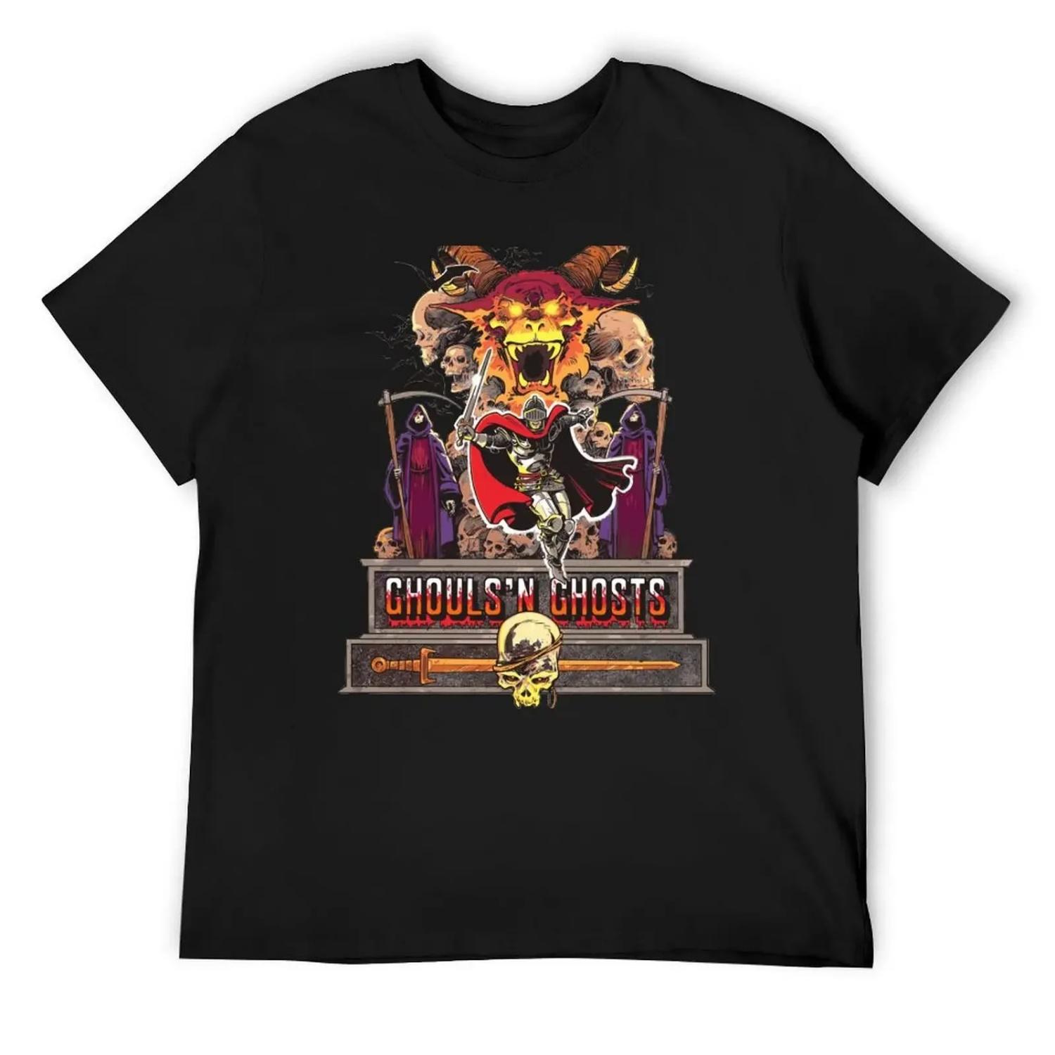 Ghouls  n Ghosts T-Shirt vintage anime shirt oversized t shirt custom shirt t shirts for men cotton S