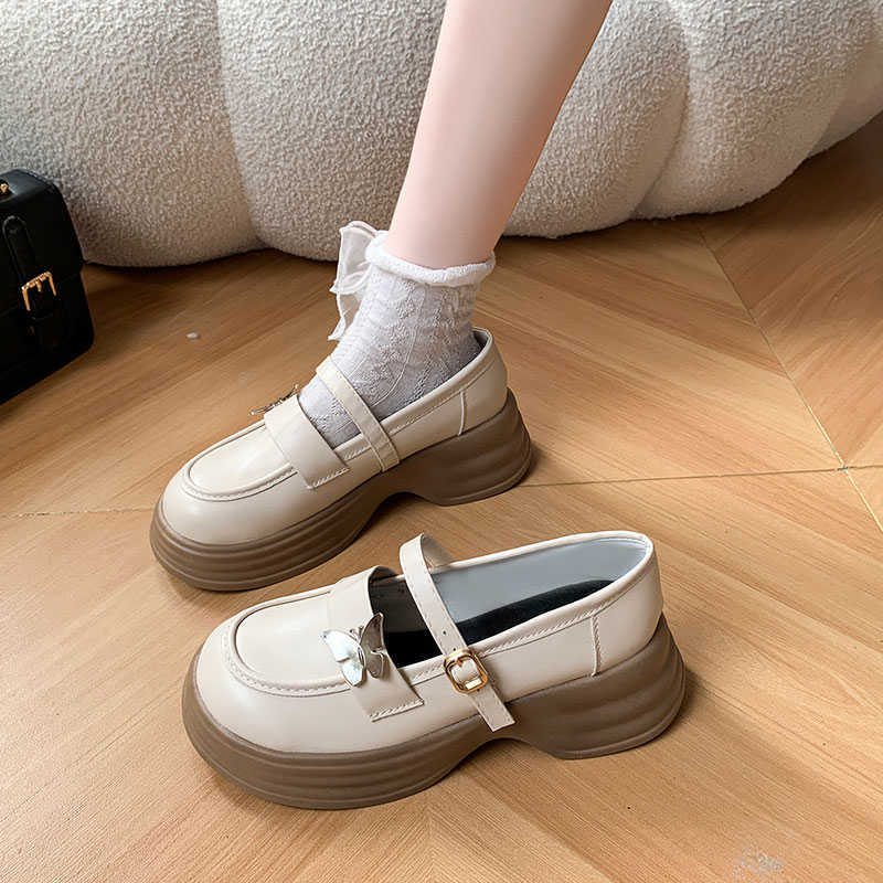 Sweet and cool Mary Jane shoes women's 2025 autumn platform retro loafers versatile jk British college style small leather shoes
