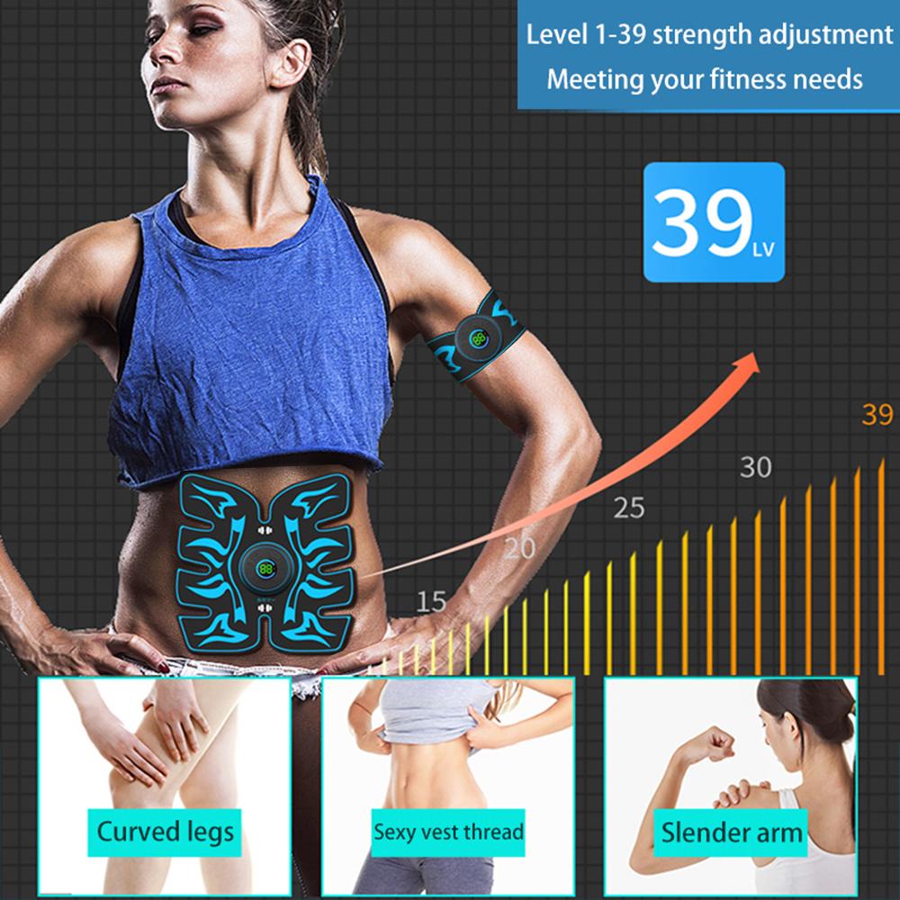 Abdominal Trainer USB Abdominal Muscle Fitness Training Hip Muscle Massager Home Gym Weight Loss and Body Shaping