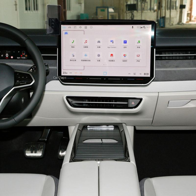 Car Mount for Volkswagen ID.7 VW ID7 2025 2024 15"Screen Mobile Phone Holder Wireless Charging Stand Gravity Bracket Accessories