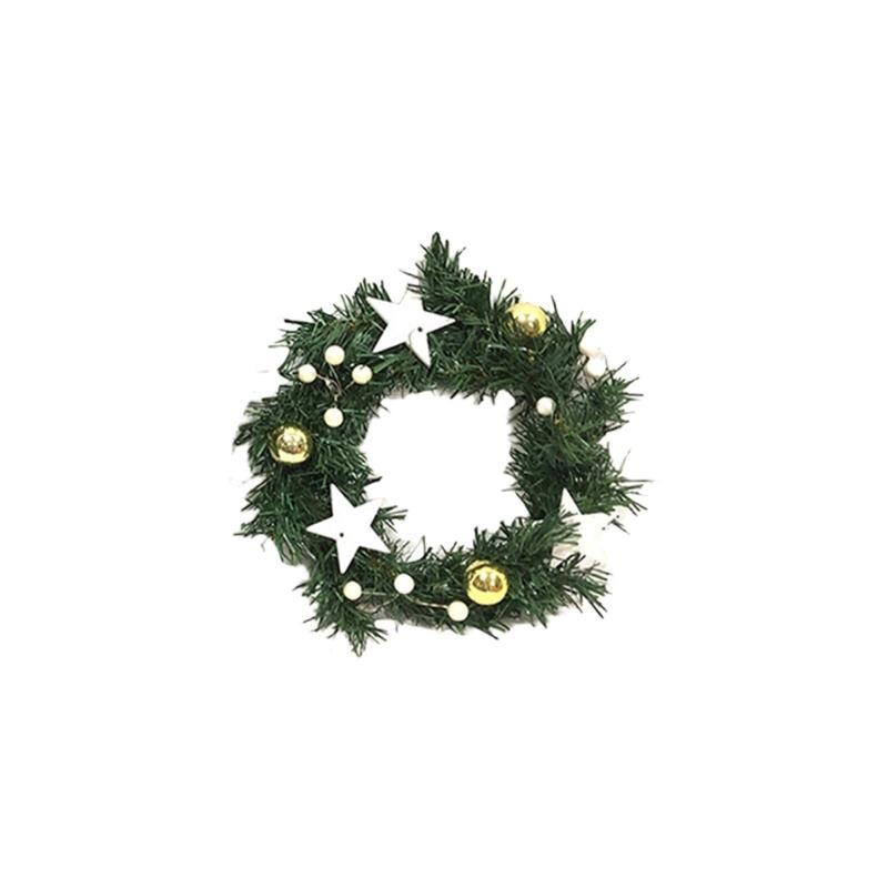 

Christmas Wreath Artificial Pinecone Green Garlands For Garden Home Party Window Door Hanging Decoration S білий