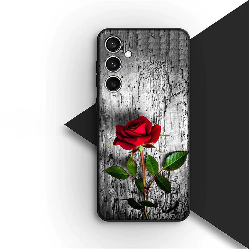 Texture Rose Flower Marble Grain Cover for Motorola Moto G35 G22 G23 G32 G53 G60 G72 G64 G20 G71 G52 G41 G42 E13 E20 E32 Case