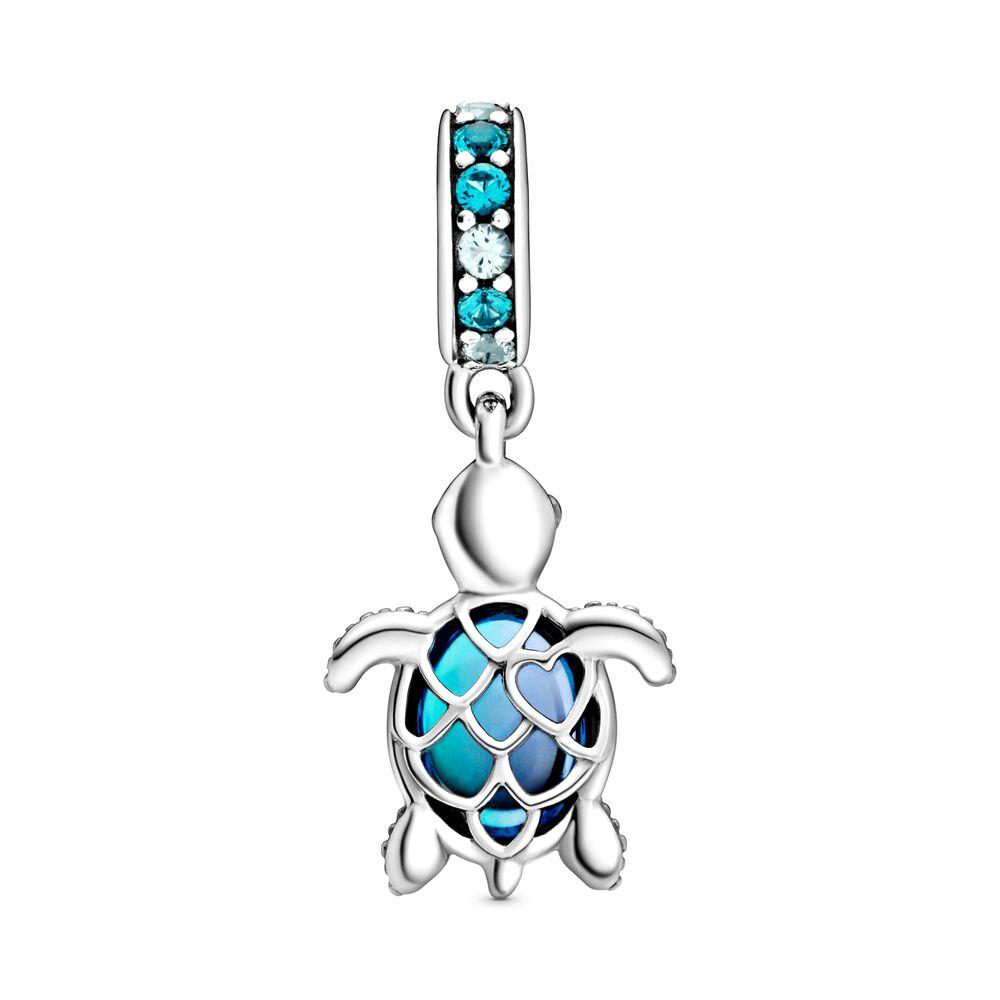 SS925 Silber Murano Glas Blaue Meeresschildkröte Anhänger Charm für Modeschmuck DIY Herstellung Für Damen Armbänder Geschenke