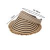 Foldable Sunscreen Hat Summer Seaside Travel Straw Hat Striped Large Brim Sunshade Hat