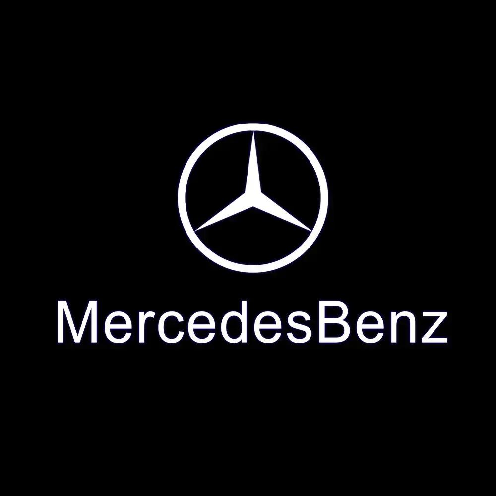 ANBB5 2Pcs Car Door Sign Welcome Light LED Projection Lamp For Mercedes Benz AMG GLC GLA GLE GLS GL W204 W176 W205 W213 W166 W212 C180