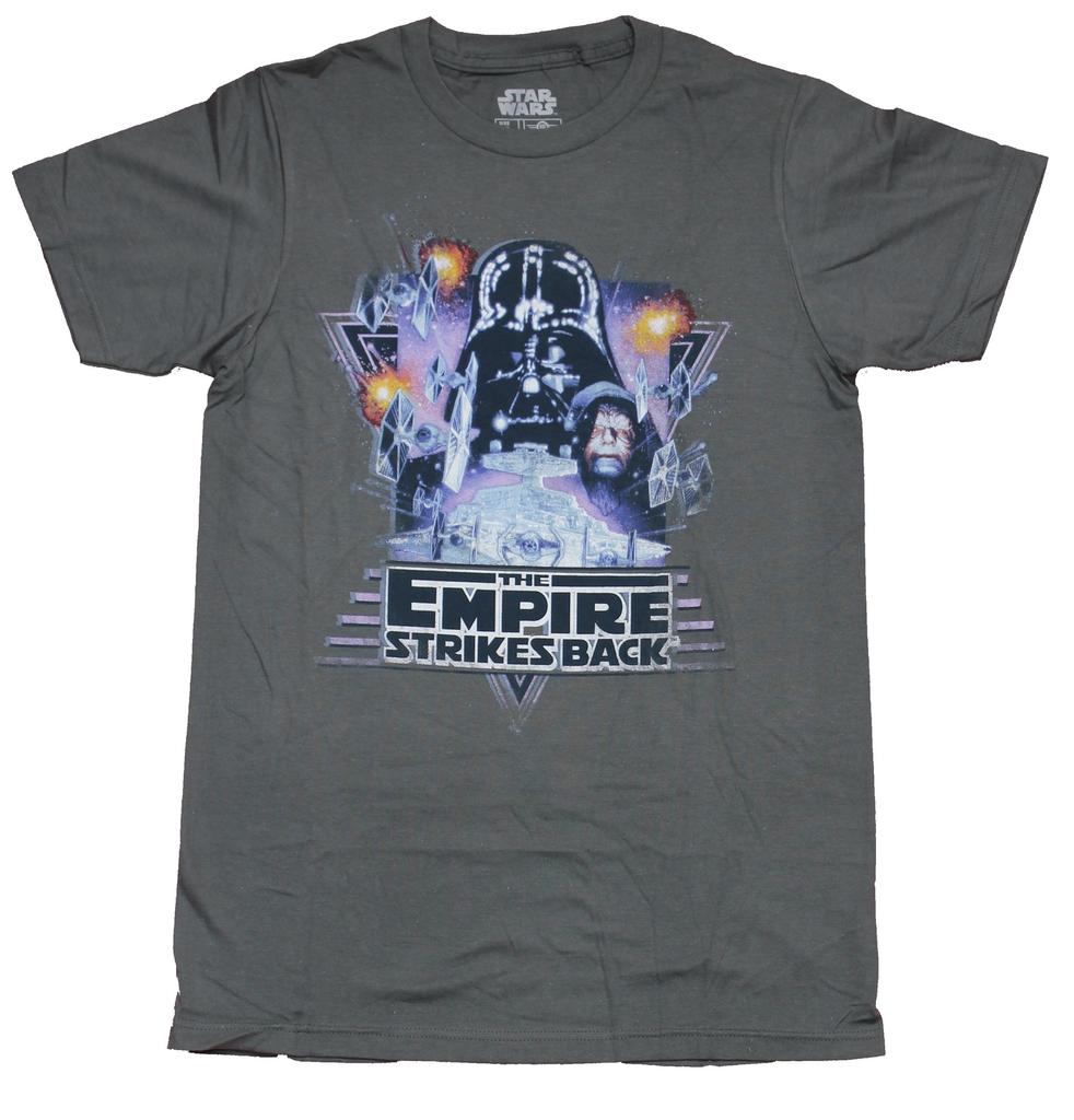 Star Wars Adult New T-Shirt - Empire Strikes Back Vader Collage