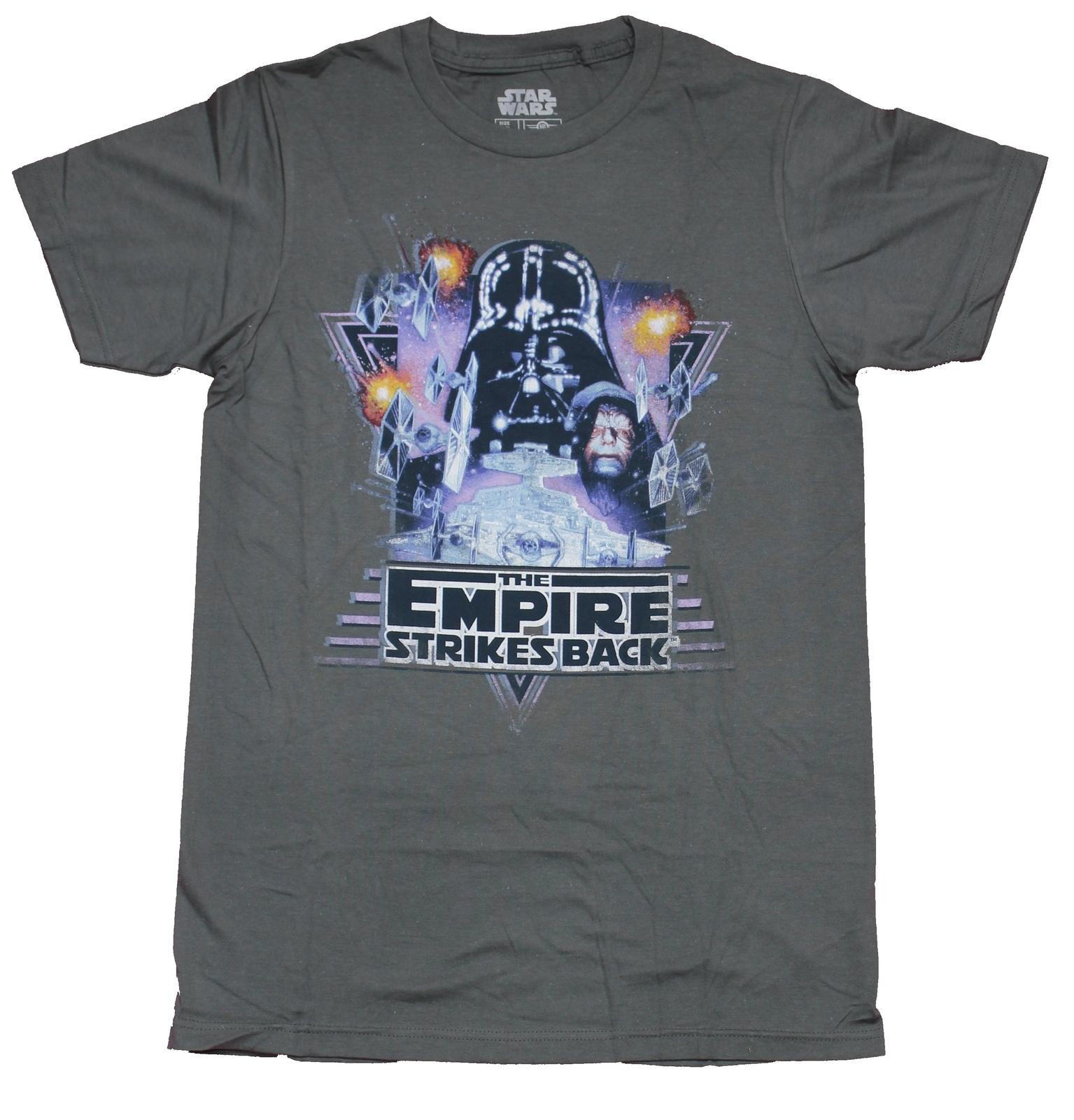Star Wars Adult New T-Shirt - Empire Strikes Back Vader Collage S