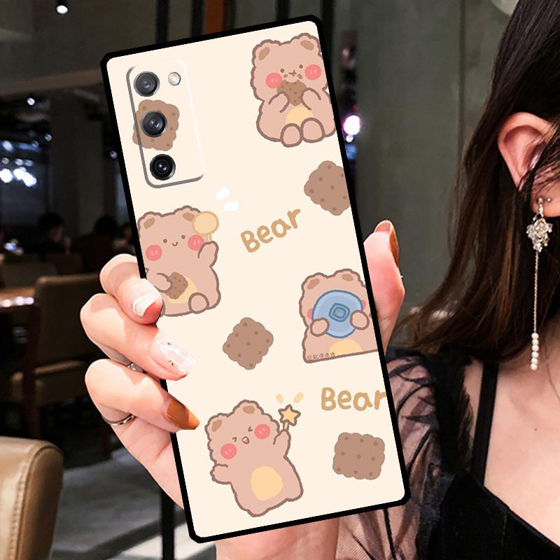 

Чохол Kawaii Cute Bears з корейськими тваринами для Samsung Galaxy S22 S10 S9 Plus Note 10 Note 20 Ultra S20 FE S21 Ultra Phone Cover Galaxy S10