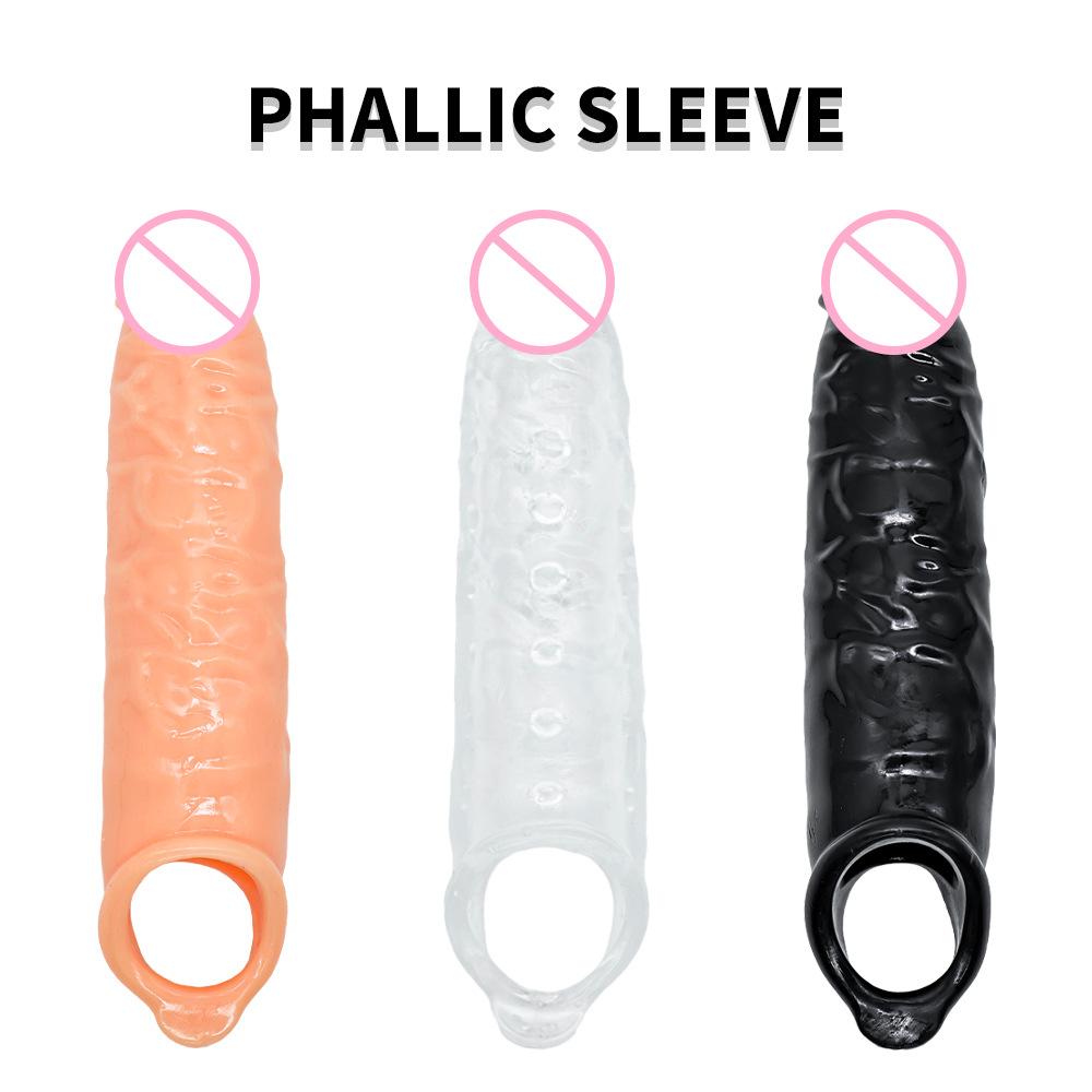 Men's Simulation Exotic Condom Thickened and Widened Condom Penis Delay Sleeve Couple Sex Adult Supplies
