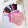 FINETOO 1Pc Summer Sexy Ultra-thin Lace Perspective Panties Women High Waist Lace Floral Underwear Female Breathable Intimates Lingerie