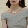 Natural pearl necklace simple and versatile splicing millet bead neck chain French fashion beaded neck chain