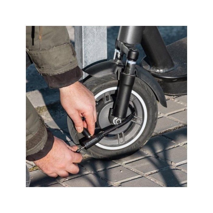 Antivol - SmartGyro - Universel - Câble flexible et résistant - 2 clés - Noir
