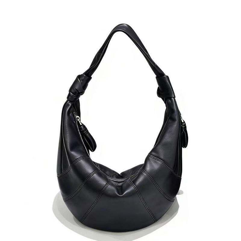 New Sheepskin Croissant Bag Niche Design Lazy Wind Croissant Bag Premium Commuter Leather Portable Shoulder Bag Women