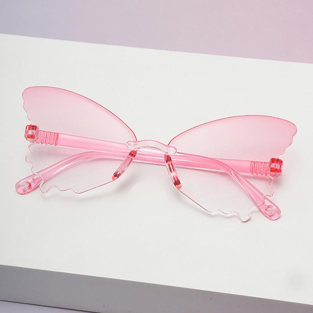 Fashion Rimless Butterfly Children's Sunglasses Trendy Kids Boys Girls Outdoor Cute Casual Sun Glasses Baby Travel UV400 Shades