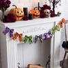 Halloween Tie Bunting with Print for Party Indoor Fireplace Door Window Hanging Decor