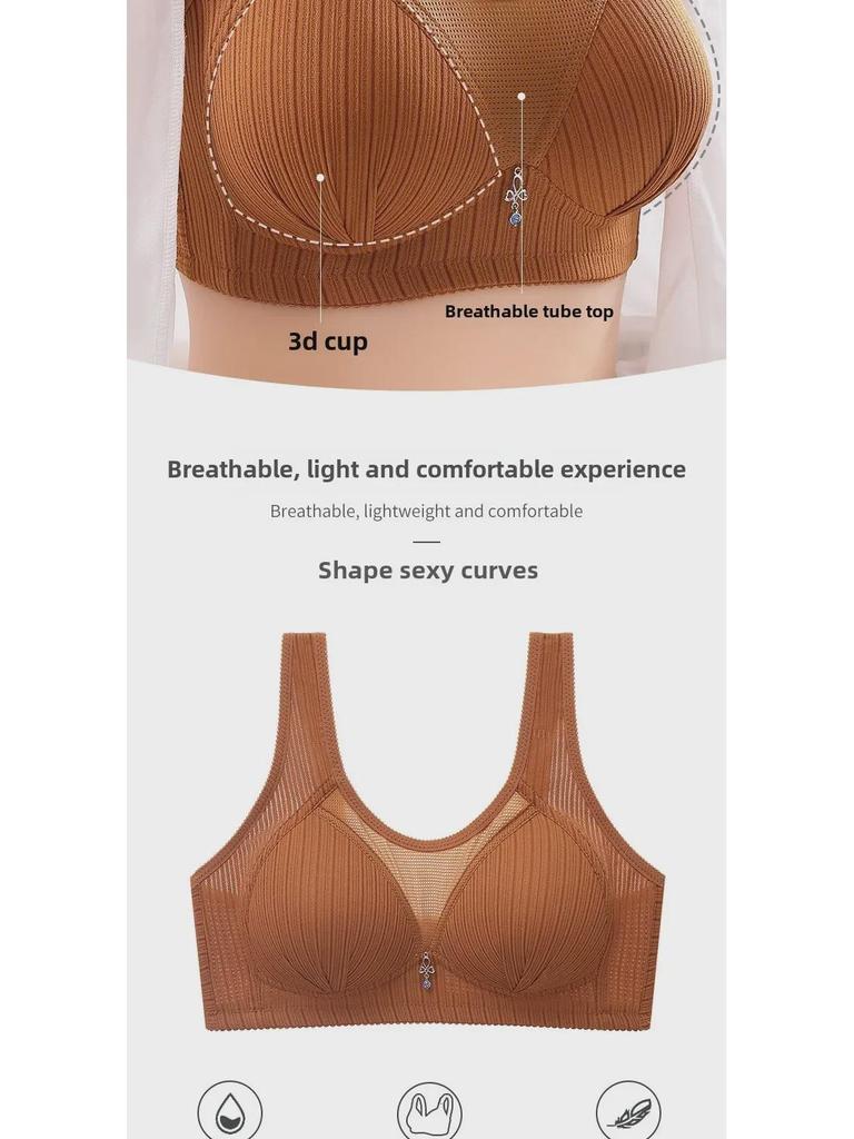 Large Thin Non-Magnetic Tube Top Bra with Upper Support for Large Chest