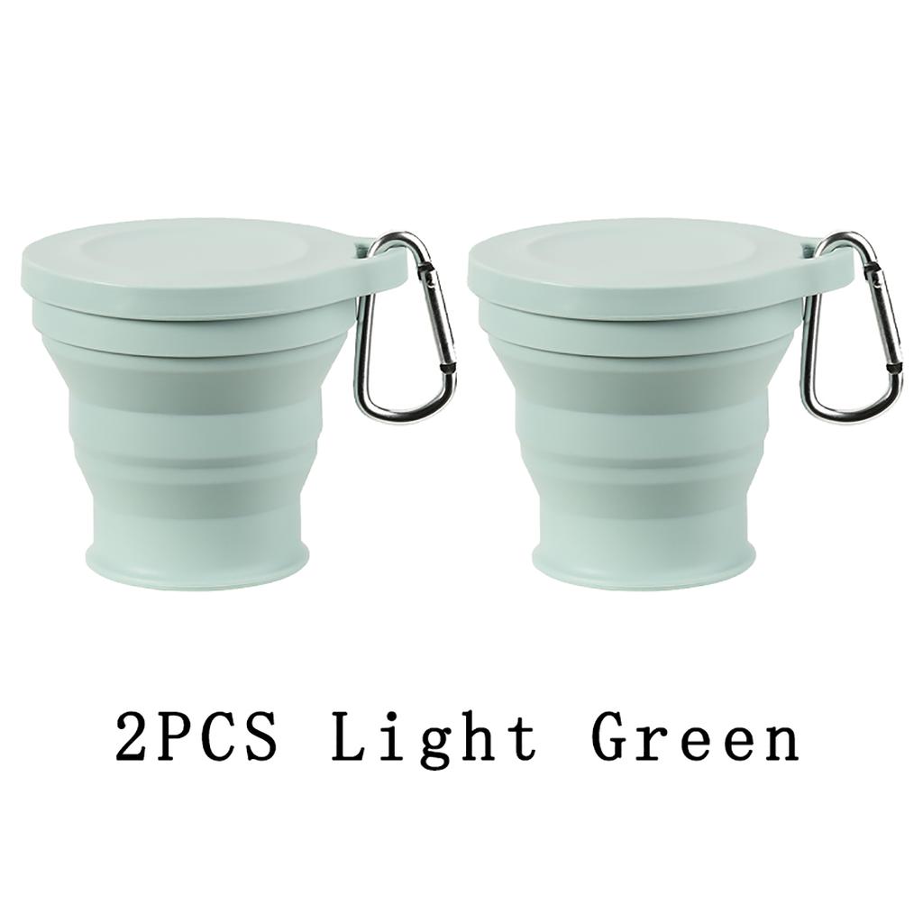 Lightweight to Carry Silicone Folding Cup Mountain Camping Outdoor Use Travel Retractable 180ml Mini Coffee Cup Drinking Cup With Cover Reusable