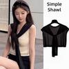 Knot Design Knitted Shawl Thin Knit Cape Fashion Air Conditioning Scarf  Women Girls