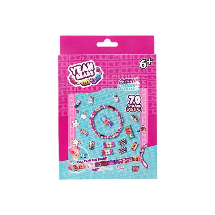 

Sticker Bracelet Beads Set Teaches Design And Expression Reusing For Various Hand Craft Projects Kids Educational Toy