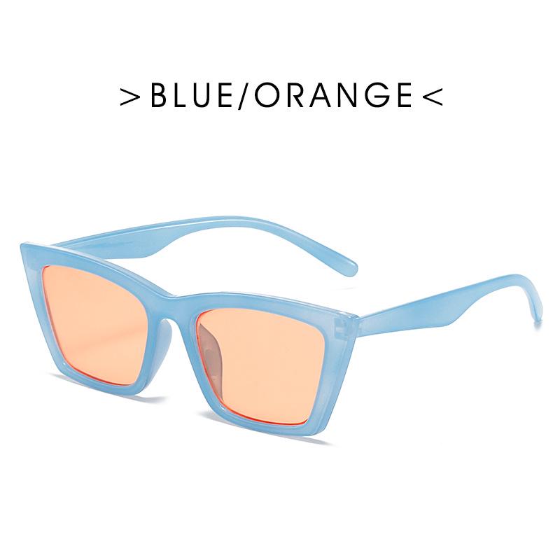 Glossy Black Minimalist Square Sunglasses - No Makeup Look for Women, Trendy Ins Style
