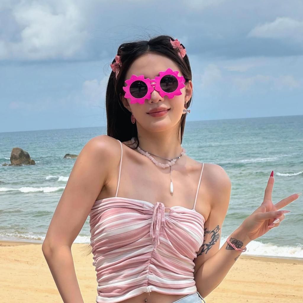 Flamingo Havajská plážová párty Selfie brýle rekvizity