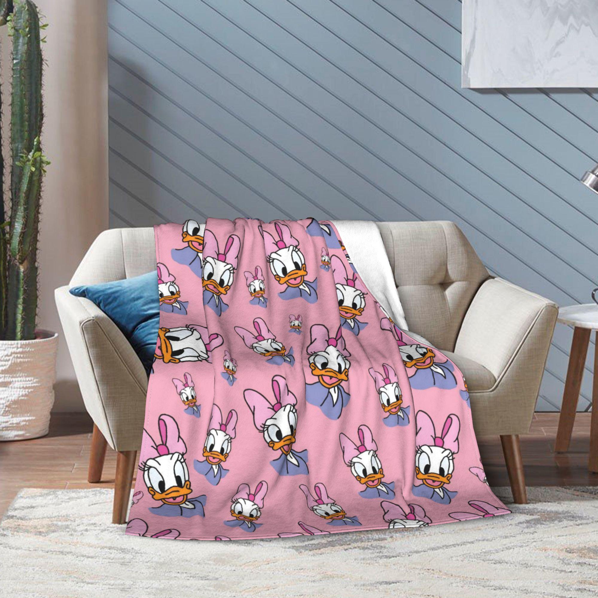 

Funny Cute Daisy Duck Blanket Multiple Sizes Warm Cozy Fluffy Throw Blankets for Sofa Couch and Bed 75x100cm (30x40inch)