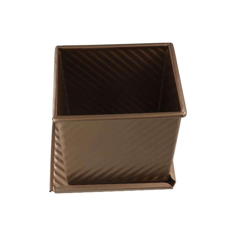 Antihaft-Würfel-Toastbrotform mit Deckel Brotform Küchenwerkzeug Quadratische Wellblech-Kastenform Backofen