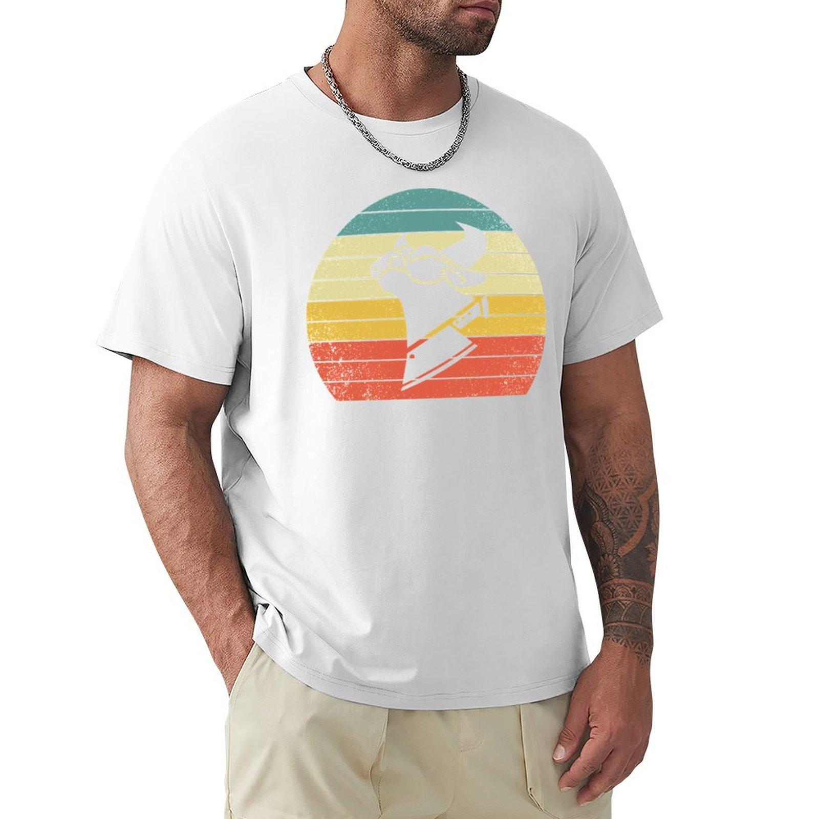 Retro The Updated Days Cow Chop Cow Chop Logo Funny Sunset TShirt street wear funny gifts funny t shirts men S