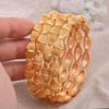 African Gold Color Shiny Bangles for Women Girls Dubai Circle  Bride Wedding Bracelet Ethiopian Jewelry