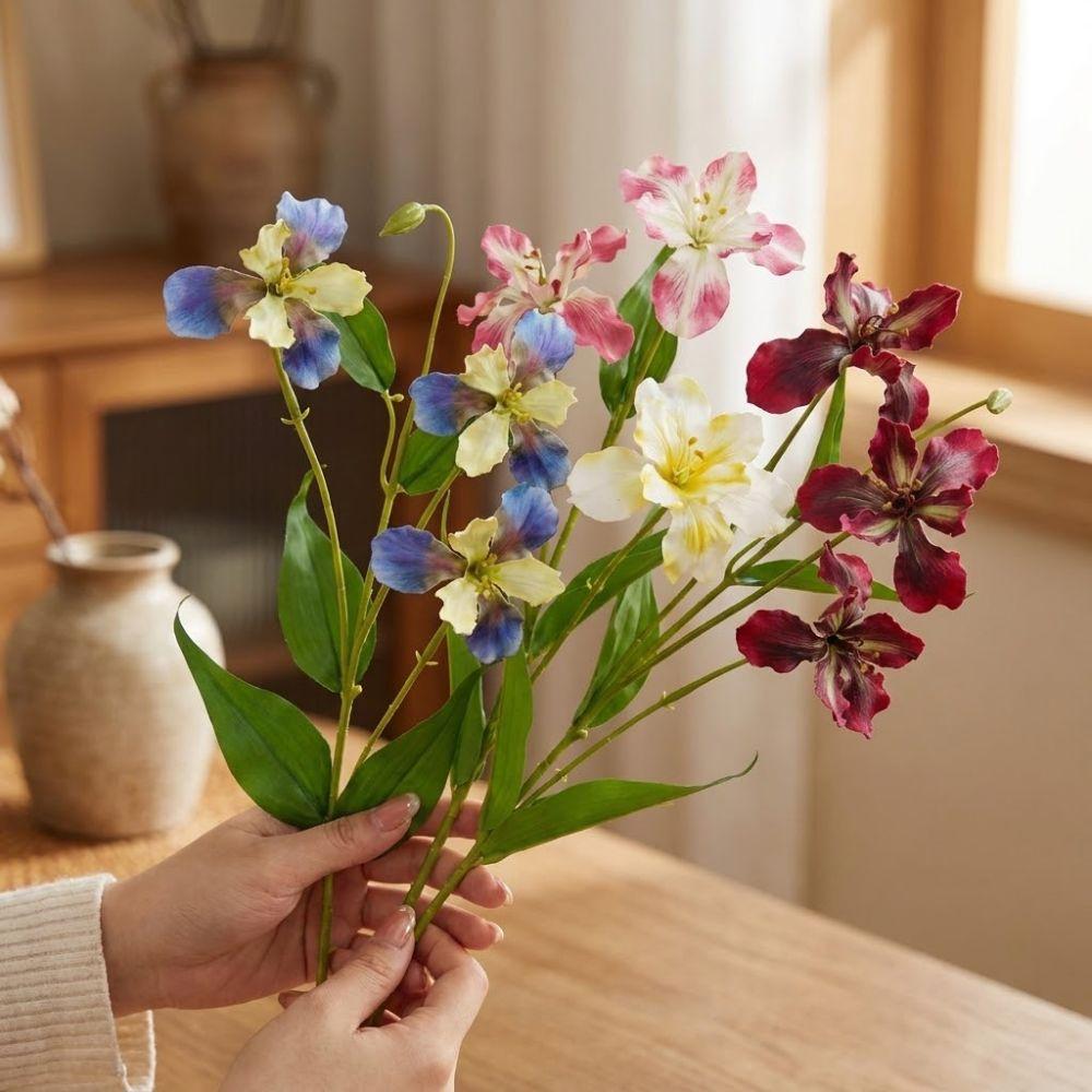 Realistic Simulation Silk Flowers Real Touch Luxury Fake Iris Stem Faux Flower  Hotel Decoration