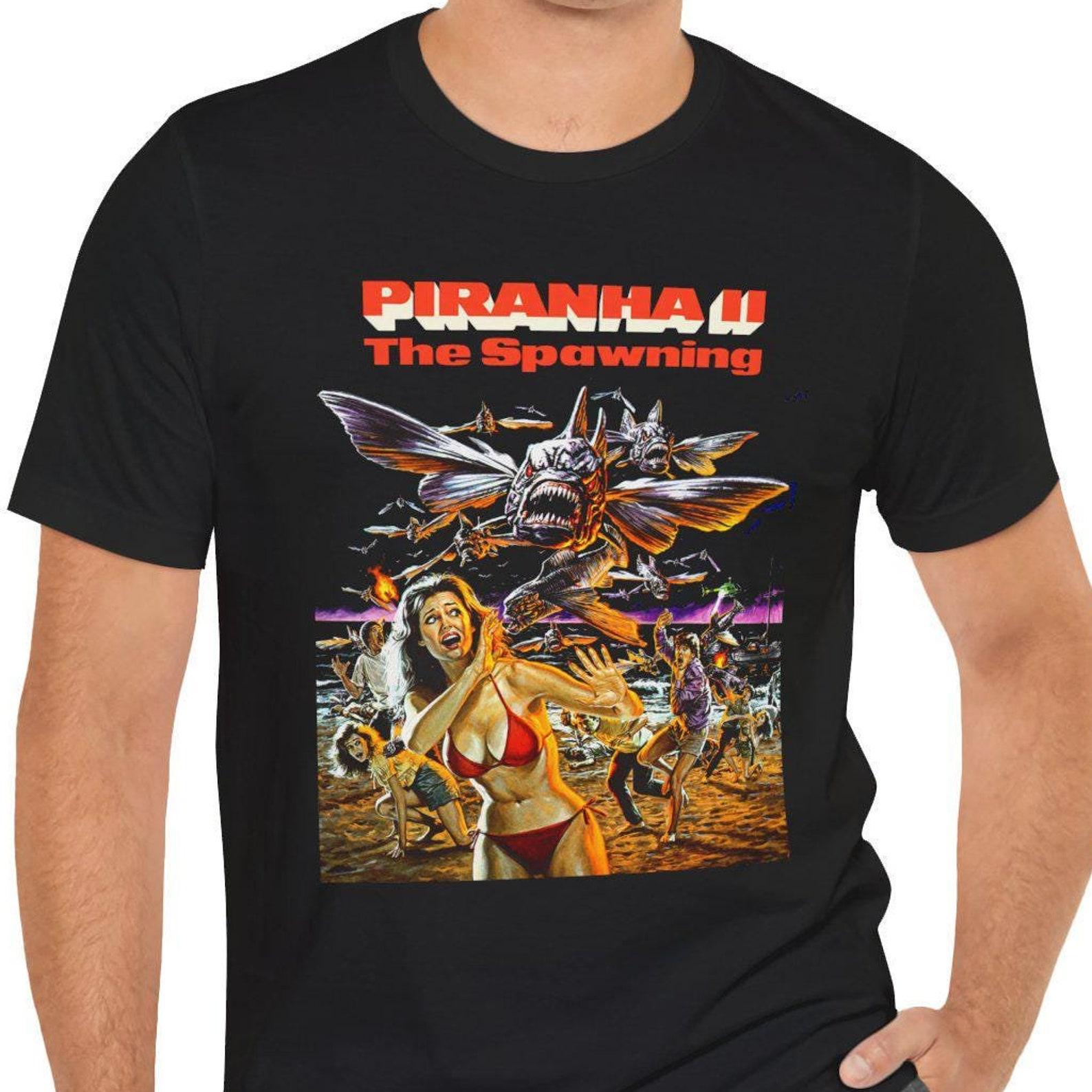 Piranha II T-Shirt Black Short Sleeve Movie Tee S
