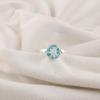 Sky Blue Topaz Gemstone 925 Sterling Silver Statement Designer Jewelry Ring For Engagement RR-72-10