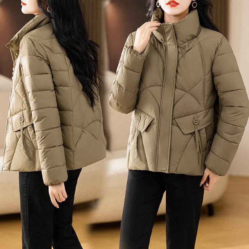 Short Down Cotton Jacket Women's 2025 New Fashion Stand-up Collar Cotton Jacket, Versatile Warm Winter Clothes, Slimming Jacket Padded Jacket