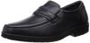 Walking Pedala WPB302 Lightweight Leather 3E Round Size Men's Sneakers, Slip-On, Black, 24.5cm