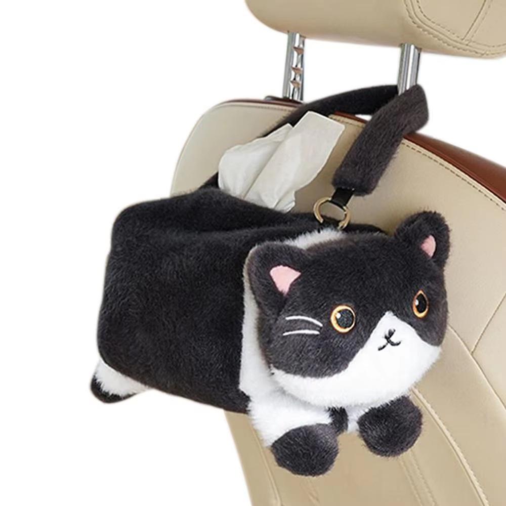 Cartoon Car Seat Tissue Box Cat  Shape Paper Towel Dispenser  Car Interior Decor