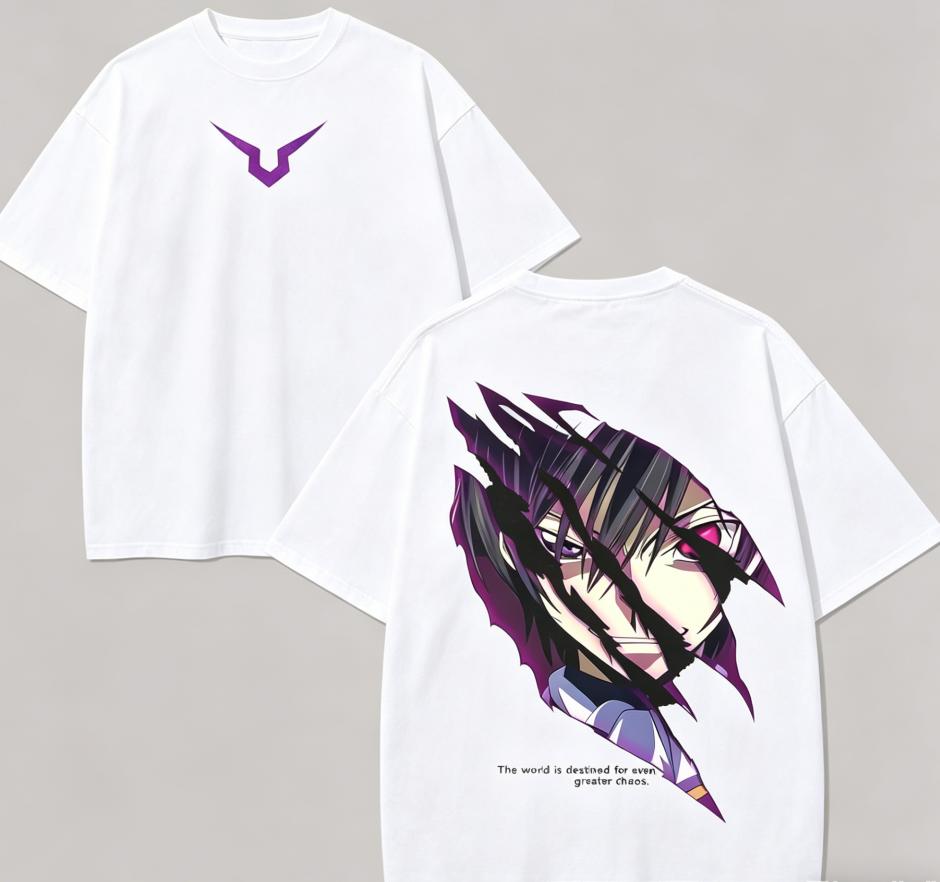

Code Geass Аніме Любитель Футболка Цілорічний одяг особистість Одяг Великі розміри Унісекс Нова модель Для пар висока якість м яка XL