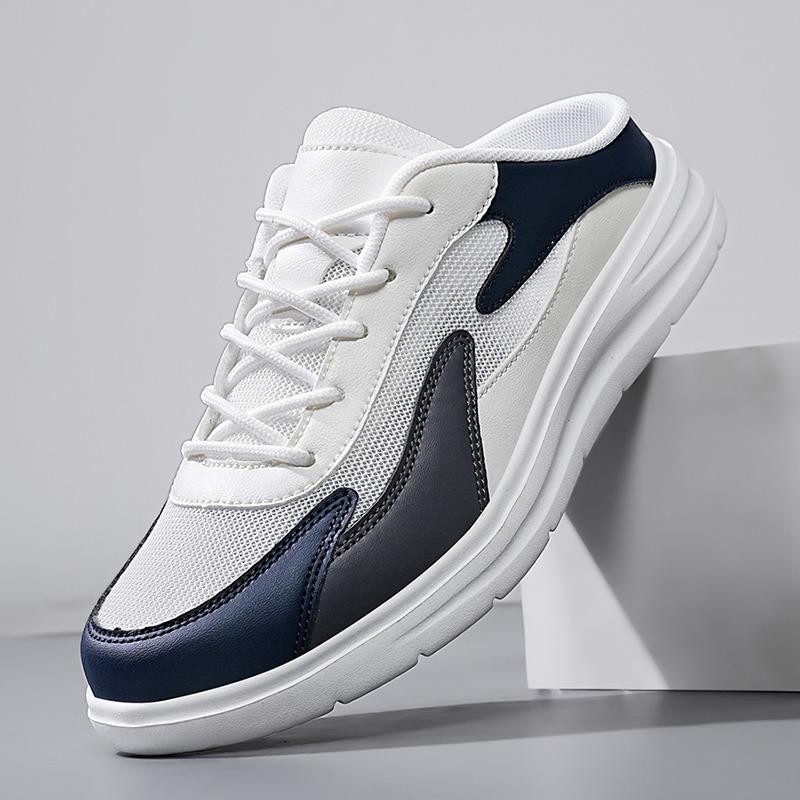 39-46 Outdoor White Half Slipper Platform Shoes for Men's Sneakers Casual Luxus Designer Tênis Masculino Student Shoes for Boy