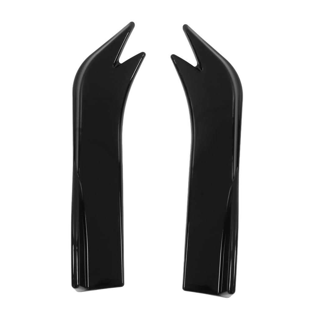 2pcs Car Universal Rear Bumper Lip Diffuser Splitter Side Skirt Canard Protector with Installing ScrewsGlossy Black