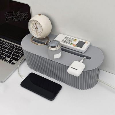 Schreibtisch-Kabelmanagement-Box, mit Deckel, Steckdosenleisten- und Stromkabel-Brandschutz-Box-Organizer, für Home-Office-Kabelaufbewahrung