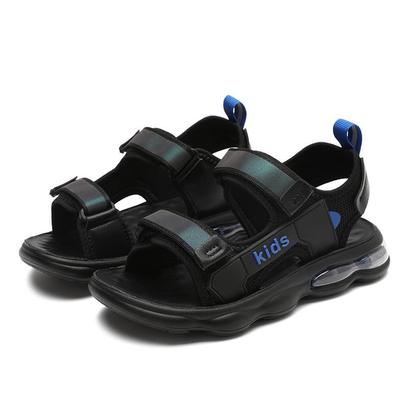 

Босоножки для мальчиков, новые детские босоножки на мягкой подошве с открытым носком и воздушной подушкой, пляжная обувь - босоножки для учеников-годовасиков 32