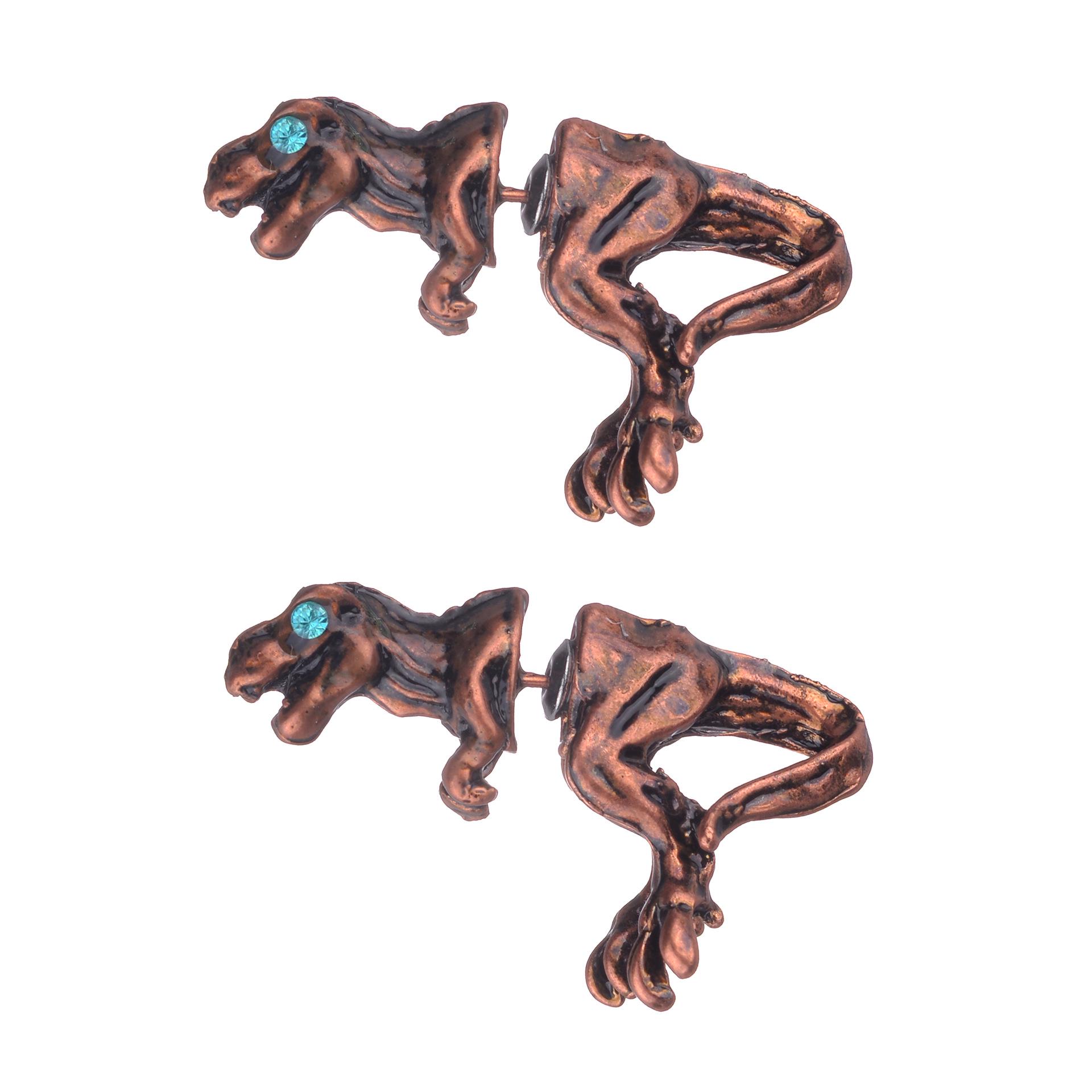 European  American Retro Dinosaur Stud Earrings